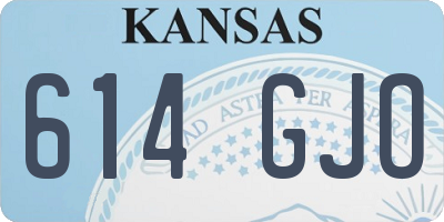 KS license plate 614GJO