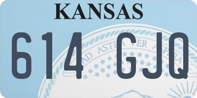 KS license plate 614GJQ