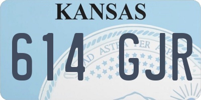 KS license plate 614GJR