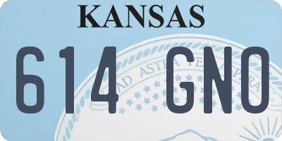 KS license plate 614GNO