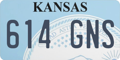 KS license plate 614GNS