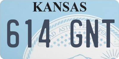 KS license plate 614GNT