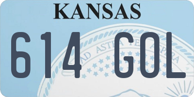 KS license plate 614GOL