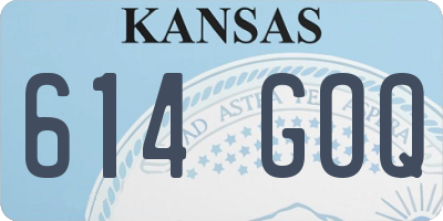 KS license plate 614GOQ