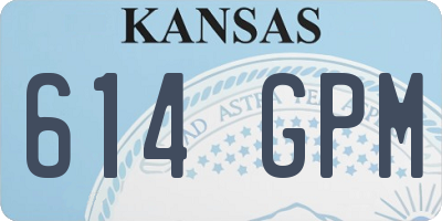 KS license plate 614GPM
