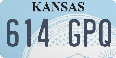 KS license plate 614GPQ
