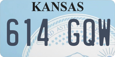 KS license plate 614GQW