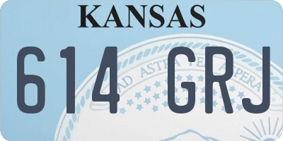 KS license plate 614GRJ