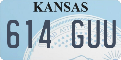 KS license plate 614GUU