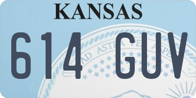 KS license plate 614GUV