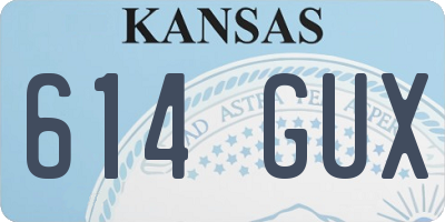 KS license plate 614GUX