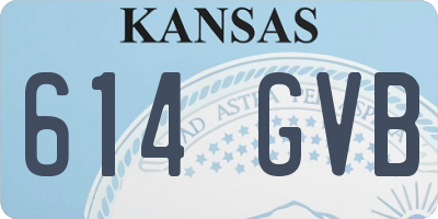 KS license plate 614GVB