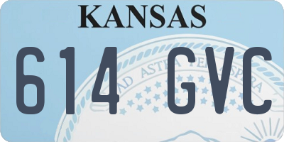 KS license plate 614GVC