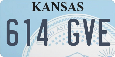 KS license plate 614GVE