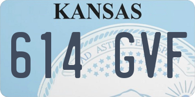 KS license plate 614GVF