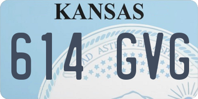 KS license plate 614GVG