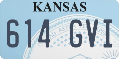 KS license plate 614GVI
