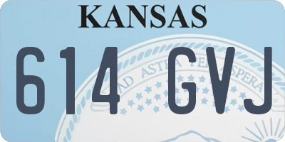 KS license plate 614GVJ