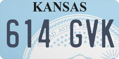 KS license plate 614GVK