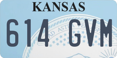 KS license plate 614GVM