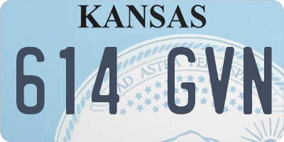 KS license plate 614GVN