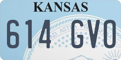 KS license plate 614GVO