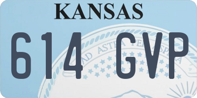 KS license plate 614GVP