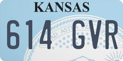 KS license plate 614GVR