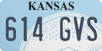 KS license plate 614GVS