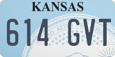 KS license plate 614GVT