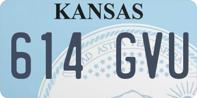 KS license plate 614GVU