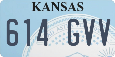KS license plate 614GVV