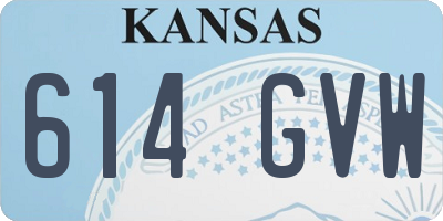 KS license plate 614GVW