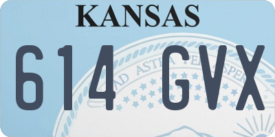 KS license plate 614GVX