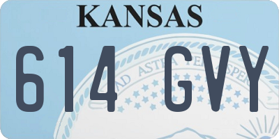 KS license plate 614GVY