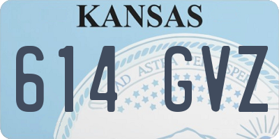 KS license plate 614GVZ
