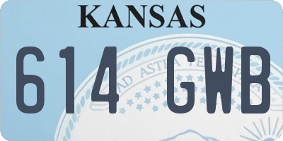 KS license plate 614GWB