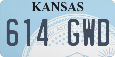 KS license plate 614GWD