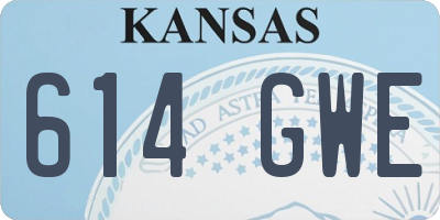 KS license plate 614GWE