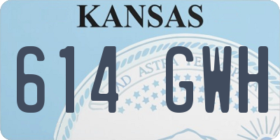 KS license plate 614GWH