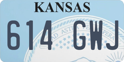 KS license plate 614GWJ