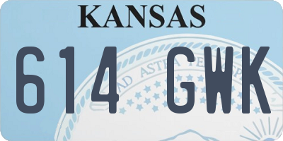 KS license plate 614GWK