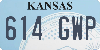 KS license plate 614GWP