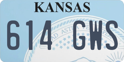 KS license plate 614GWS
