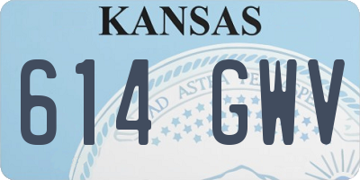 KS license plate 614GWV