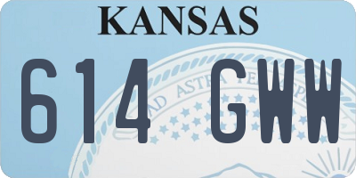 KS license plate 614GWW