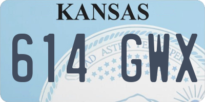 KS license plate 614GWX