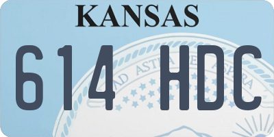 KS license plate 614HDC