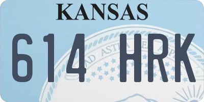 KS license plate 614HRK
