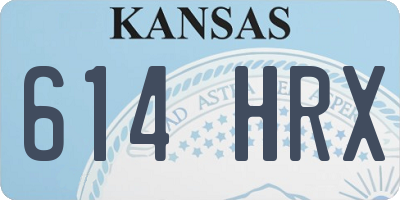 KS license plate 614HRX